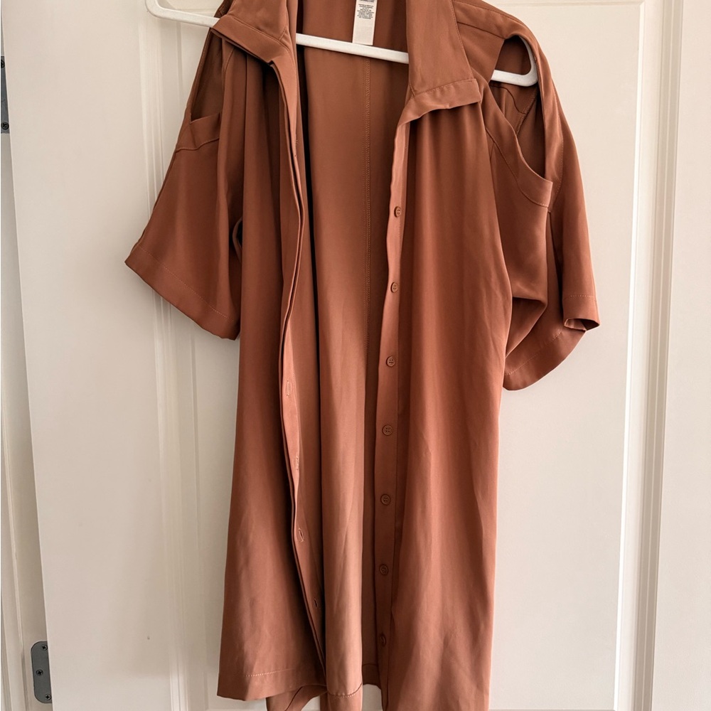 Chicos open shoulder Cardigan kimono with waist strap